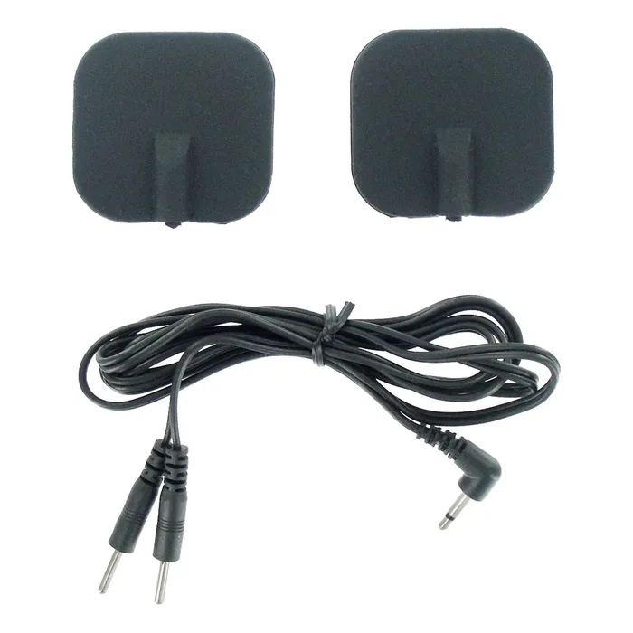 Zeus Deluxe Silicone Black Electro Pads XR Brands Anal